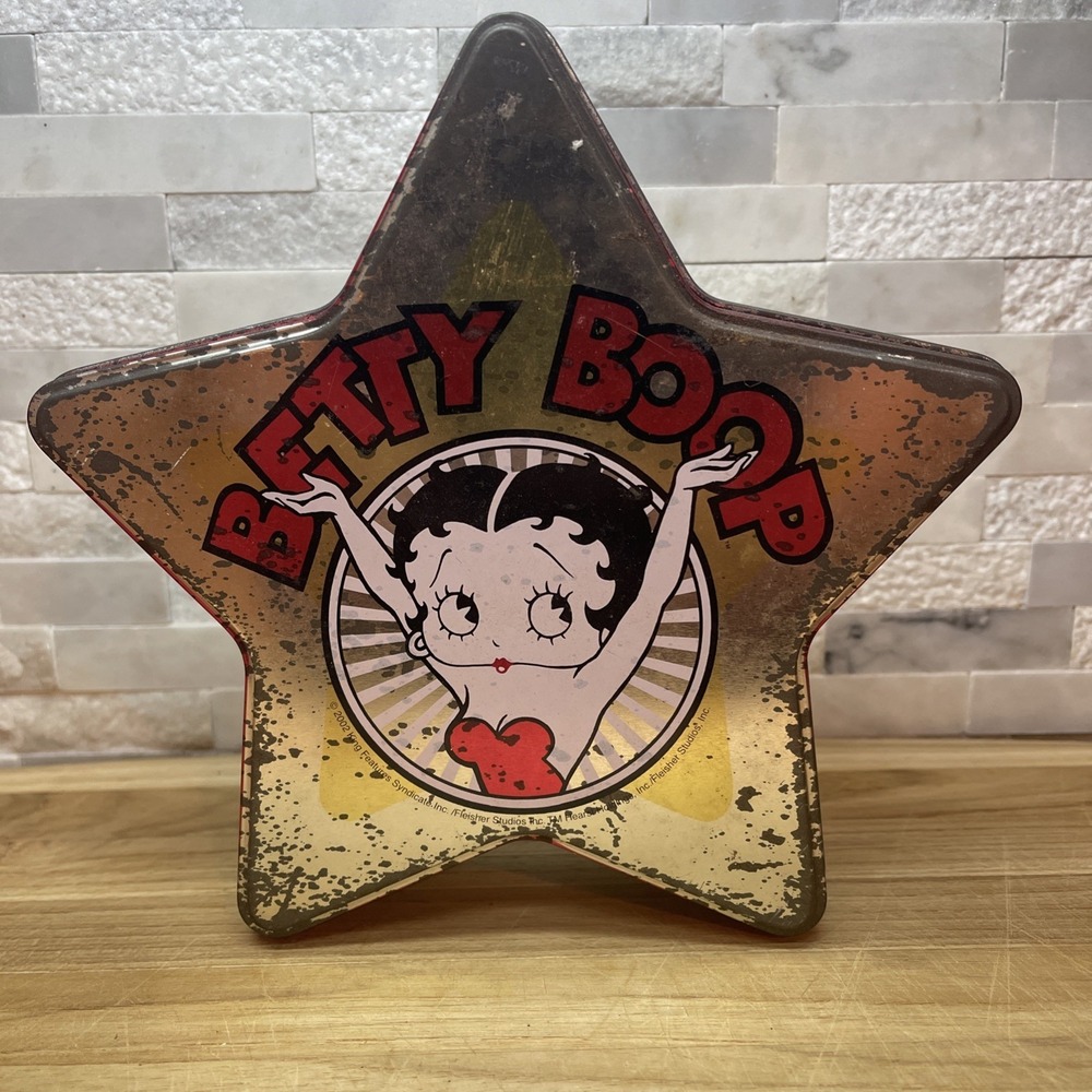Betty Boop Carlton Cards Ornament‎ Set w/Tin Star Can,